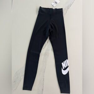 Nike Black and White Logo Leggings